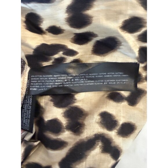NWT Mango Leopard Print Asymmetrical Neckline Mini Dress Sz 4 [jb] - Picture 9 of 15